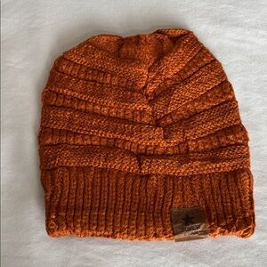 SUPER STAR Soft Rib Knit Beanie Winter Hat Copper Youth Size M NWOT